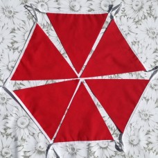 10m Red Fabric Bunting